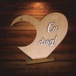 Suport  Glob Floral tip Inima, Blank, Lemn Natur, SPG027 - imagine 5