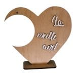 Suport  Glob Floral tip Inima, Blank, Lemn Natur, SPG028