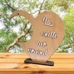 Suport  Glob Floral tip Inima, Blank, Lemn Natur, SPG029 - imagine 2