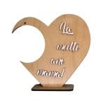 Suport  Glob Floral tip Inima, Blank, Lemn Natur, SPG029 - imagine 4