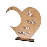 Suport  Glob Floral tip Inima, Blank, Lemn Natur, SPG029 - imagine 3