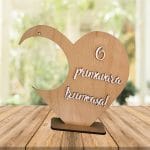 Suport  Glob Floral tip Inima, Blank, Lemn Natur, SPG030 - imagine 4