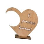 Suport  Glob Floral tip Inima, Blank, Lemn Natur, SPG030 - imagine 3