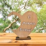 Suport  Glob Floral tip Inima, Blank, Lemn Natur, SPG030 - imagine 2