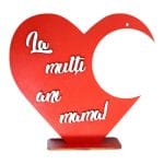 Suport Glob Floral tip Inima, Blank, Lemn, Rosu, SPG034