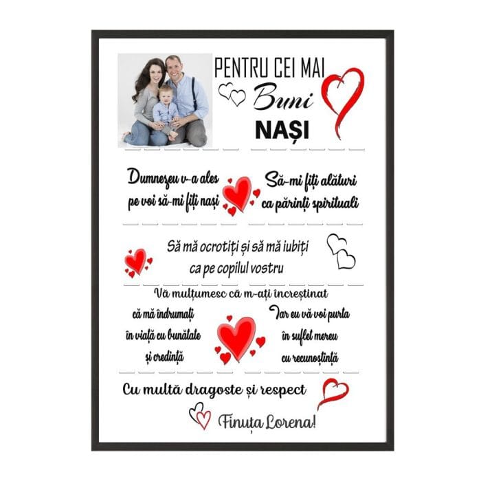 Tablou Personalizat Nasi, Cei mai buni Nasi, A3, 40x30 cm, TBS011 - imagine 1
