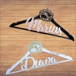 Set Umerase Personalizate, Nunta, Alb Negru, UN0017 - imagine 2