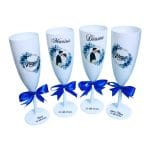 Set 4 Pahare Personalizate, Nunta, Miri, Nasi, Alb, PHRP002 - imagine 2