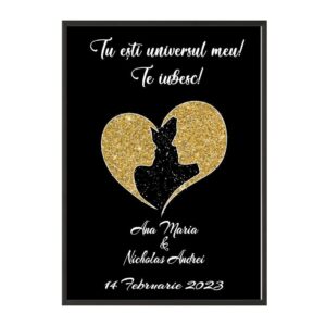 Tablou Personalizat Romantic Te Iubesc A3 40 30 Cm Tbs012