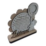 Decoratiune Cadou, Personalizata, Nasi Botez, Lemn, Alb, 17x16cm, DCNS015 - imagine 2