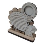 Decoratiune Cadou, Personalizata, Nasi Botez, Lemn, Alb, 17x16cm, DCNS015 - imagine 3