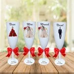 Set 4 Pahare Personalizate, Nunta, Miri, Nasi, Alb, PHRP005 - imagine 3