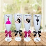 Set 4 Pahare Personalizate, Nunta, Miri, Nasi, Alb, PHRP007 - imagine 4