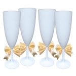 Set 4 Pahare Personalizate, Nunta, Miri, Nasi, Alb, PHRP037 - imagine 5