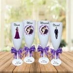 Set 4 Pahare Personalizate, Nunta, Miri, Nasi, Alb, PHRP011 - imagine 4