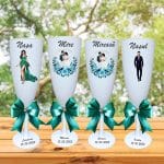 Set 4 Pahare Personalizate, Nunta, Miri, Nasi, Alb, PHRP013 - imagine 4