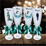 Set 4 Pahare Personalizate, Nunta, Miri, Nasi, Alb, PHRP013 - imagine 3