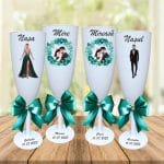 Set 4 Pahare Personalizate, Nunta, Miri, Nasi, Alb, PHRP015 - imagine 4