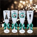 Set 4 Pahare Personalizate, Nunta, Miri, Nasi, Alb, PHRP015 - imagine 3