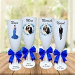 Set 4 Pahare Personalizate, Nunta, Miri, Nasi, Alb, PHRP017 - imagine 3