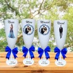 Set 4 Pahare Personalizate, Nunta, Miri, Nasi, Alb, PHRP019 - imagine 4