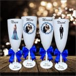 Set 4 Pahare Personalizate, Nunta, Miri, Nasi, Alb, PHRP019 - imagine 3