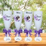 Set 4 Pahare Personalizate, Nunta, Miri, Nasi, Alb, PHRP029 - imagine 2