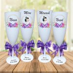 Set 4 Pahare Personalizate, Nunta, Miri, Nasi, Alb, PHRP031 - imagine 2