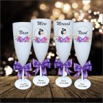 Set 4 Pahare Personalizate, Nunta, Miri, Nasi, Alb, PHRP031 - imagine 3