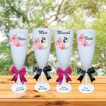 Set 4 Pahare Personalizate, Nunta, Miri, Nasi, Alb, PHRP033 - imagine 2