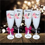 Set 4 Pahare Personalizate, Nunta, Miri, Nasi, Alb, PHRP033 - imagine 3