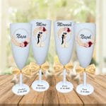 Set 4 Pahare Personalizate, Nunta, Miri, Nasi, Alb, PHRP037 - imagine 4