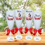 Set 4 Pahare Personalizate, Nunta, Miri, Nasi, Alb, PHRP041 - imagine 4