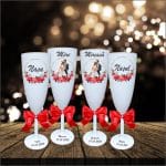 Set 4 Pahare Personalizate, Nunta, Miri, Nasi, Alb, PHRP041 - imagine 3