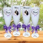 Set 4 Pahare Personalizate, Nunta, Miri, Nasi, Alb, PHRP045 - imagine 4