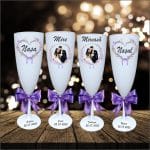 Set 4 Pahare Personalizate, Nunta, Miri, Nasi, Alb, PHRP045 - imagine 3
