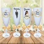 Set 4 Pahare Personalizate, Nunta, Miri, Nasi, Alb, PHRP047 - imagine 2