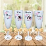 Set 4 Pahare Personalizate, Nunta, Miri, Nasi, Alb, PHRP051 - imagine 4