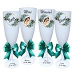 Set 4 Pahare Personalizate, Nunta, Miri, Nasi, Alb, PHRP053