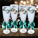 Set 4 Pahare Personalizate, Nunta, Miri, Nasi, Alb, PHRP053 - imagine 3