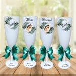 Set 4 Pahare Personalizate, Nunta, Miri, Nasi, Alb, PHRP053 - imagine 2