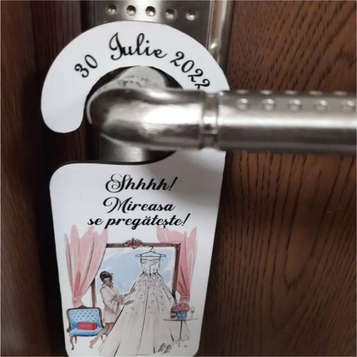 Set Placute Usa Miri, Personalizate, Nunta, 15x6cm, PUSHH007 - imagine 5