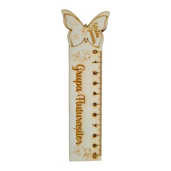Rigla, Personalizata, Lemn, 15cm, RGL001 - imagine 1