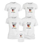 Set 5 tricouri pentru aniversarea de 1 an, taiere mot, Mickey Mouse, Bumbac, Alb, TM13