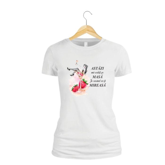 Tricou mireasă personalizat, Bumbac, Alb, TMD002 - imagine 2