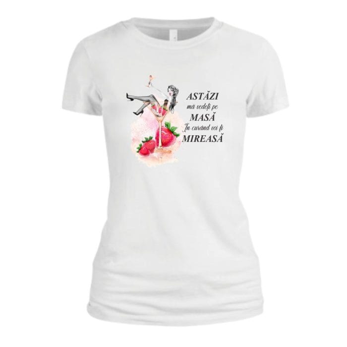 Tricou mireasă personalizat, Bumbac, Alb, TMD002 - imagine 1