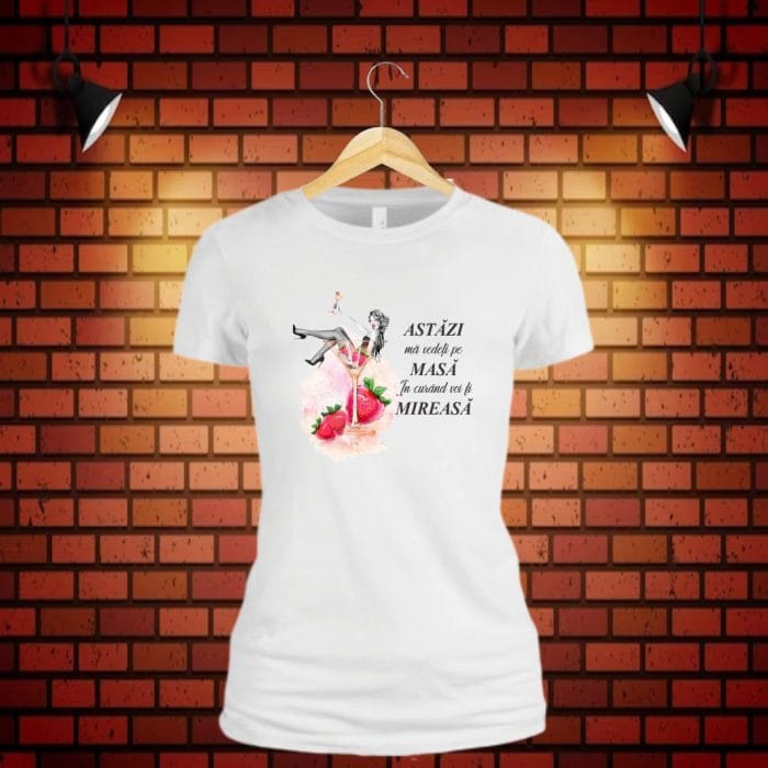 Tricou mireasă personalizat, Bumbac, Alb, TMD002 - imagine 5