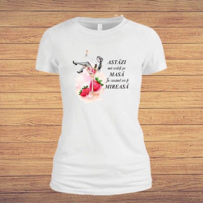 Tricou mireasă personalizat, Bumbac, Alb, TMD002 - imagine 4