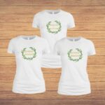 Set 3 tricouri personalizate, Mireasa, Domnisoare de onoare, Bumbac, Alb, TMD015 - imagine 4