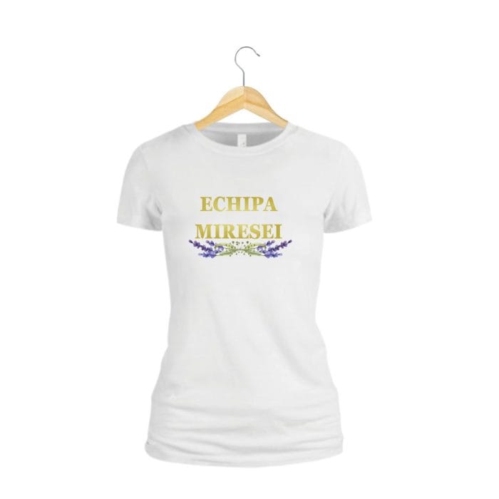 Tricou domnisoara de onoare personalizat, Bumbac, Alb, TMD016.1 - imagine 2